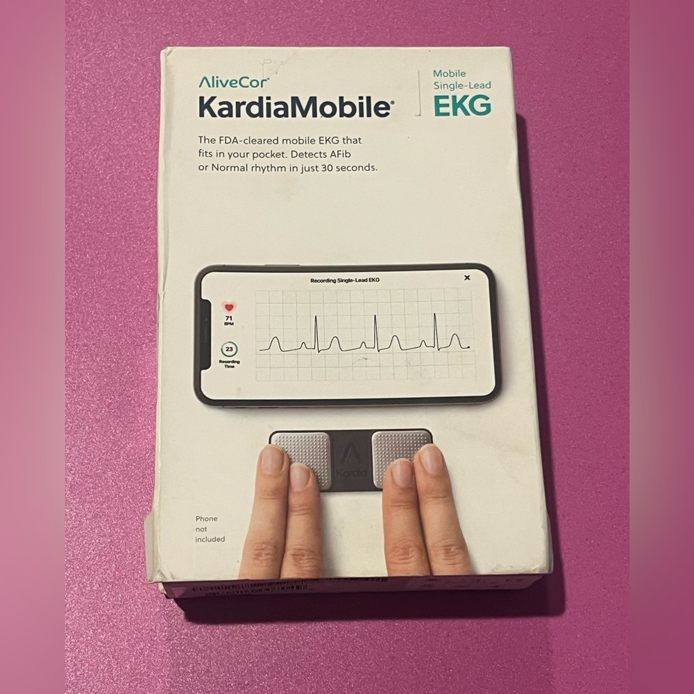 KardiaMobile EKG Device - Gray used two times.